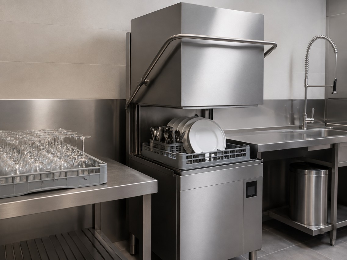 lavastoviglie a capote Compack in cucina professionale